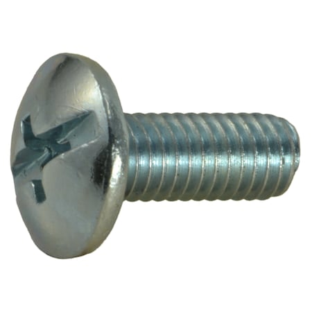 #10-32 X 1/2 In Combination Phillips/Slotted Truss Machine Screw, Zinc Plated Steel, 40 PK